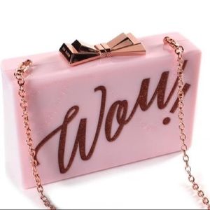 🎀 Ted Baker WOW Pink Resin Clutch 🎀